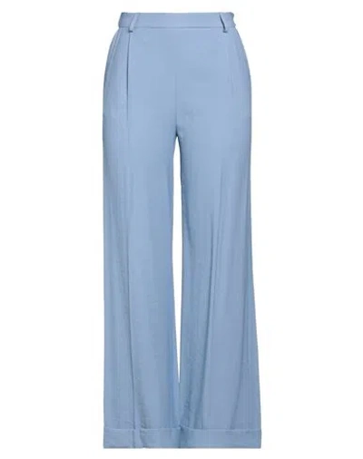 Twinset Woman Pants Light Blue Size 14 Viscose, Polyester