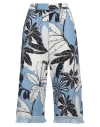 Twinset Woman Pants Light Blue Size L Cotton, Polyester In Blue