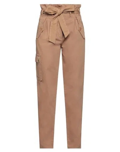 Twinset Woman Pants Light Brown Size 10 Cotton In Beige
