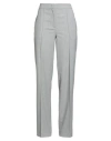 Twinset Woman Pants Light Grey Size 8 Polyester, Wool, Viscose, Elastane In Gray
