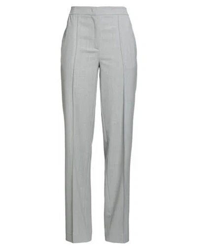 Twinset Woman Pants Light Grey Size 8 Polyester, Wool, Viscose, Elastane In Gray