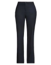 Twinset Woman Pants Navy Size 14 Polyester, Wool, Elastane In Navy Blue