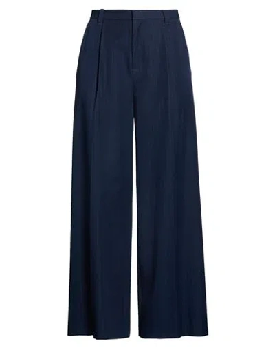 Twinset Woman Pants Navy Size 8 Polyester, Viscose, Elastane, Metallic Polyester