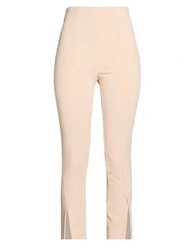 Twinset Woman Pants Sand Size 10 Polyester, Elastane In Pink