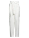 Twinset Woman Pants White Size 8 Viscose, Linen