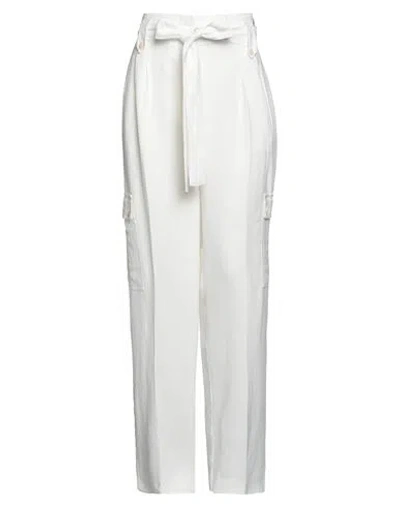 Twinset Woman Pants White Size 8 Viscose, Linen