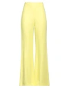 Twinset Woman Pants Yellow Size 12 Viscose, Linen