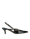Twinset Woman Pumps Black Size 5 Polyurethane In Black