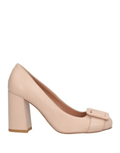 Twinset Woman Pumps Blush Size 7 Leather In Pink