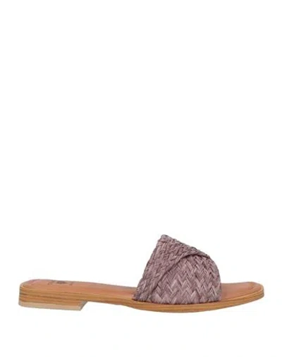 Twinset Woman Sandals Light Brown Size 8 Polyamide In Beige