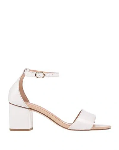 Twinset Woman Sandals Off White Size 11 Soft Leather