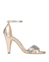 Twinset Woman Sandals Silver Size 6 Soft Leather In Silver