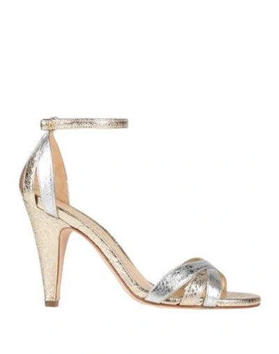 Twinset Woman Sandals Silver Size 6 Soft Leather