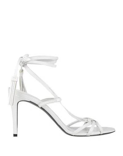 Twinset Woman Sandals White Size 7 Leather
