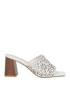 Twinset Woman Sandals White Size 8 Goat Skin In White