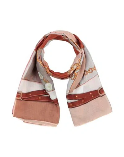 Twinset Woman Scarf Apricot Size - Polyester In Orange