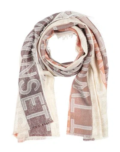Twinset Woman Scarf Beige Size - Viscose, Cotton, Polyester, Metallic Polyester In Sand