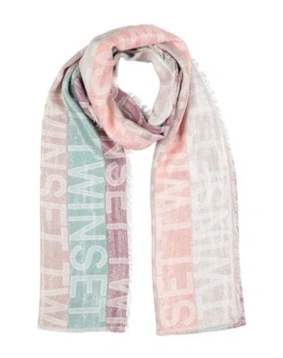 Twinset Woman Scarf Pink Size - Viscose, Cotton, Polyester, Metallic Polyester