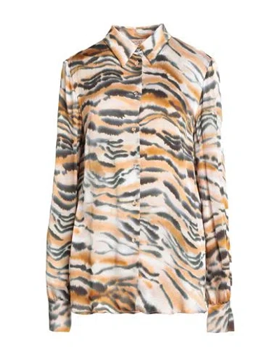 Twinset Woman Shirt Beige Size 14 Viscose In Multi