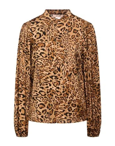 Twinset Woman Shirt Camel Size 4 Viscose