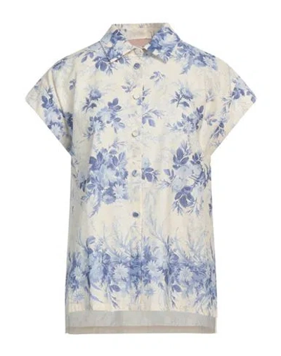 Twinset Woman Shirt Off White Size 4 Linen, Cotton