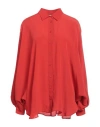 Twinset Woman Shirt Red Size 4 Viscose, Silk In Red