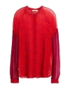 Twinset Woman Shirt Red Size 8 Viscose