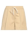 Twinset Woman Shorts & Bermuda Shorts Beige Size 4 Cotton, Linen In Beige