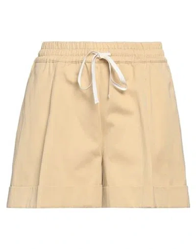 Twinset Woman Shorts & Bermuda Shorts Beige Size 4 Cotton, Linen