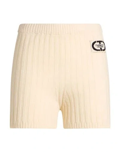 Twinset Woman Shorts & Bermuda Shorts Beige Size Xs Wool, Cashmere
