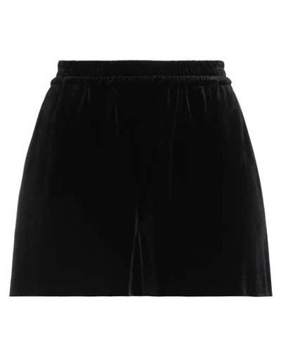 Twinset Woman Shorts & Bermuda Shorts Black Size 8 Polyester, Elastane