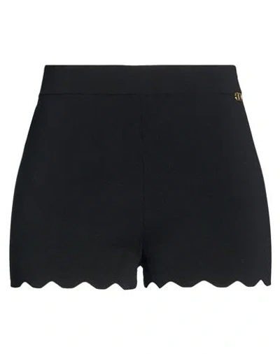 Twinset Woman Shorts & Bermuda Shorts Black Size L Viscose, Polyamide, Elastane