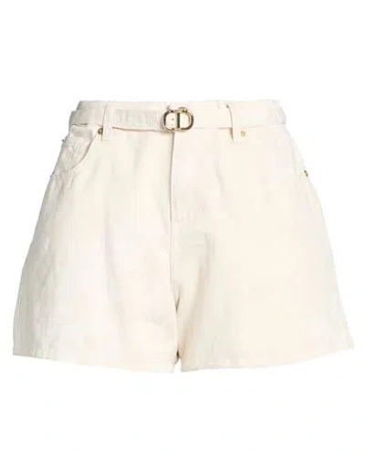 Twinset Woman Shorts & Bermuda Shorts Ivory Size 30 Cotton In Neutral