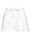 Twinset Woman Shorts & Bermuda Shorts White Size 10 Cotton, Linen, Polyamide, Polyester, Viscose In White