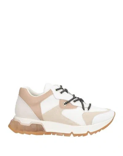 Twinset Woman Sneakers Ivory Size 7 Leather In White