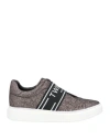 Twinset Woman Sneakers Steel Grey Size 7 Textile Fibers In Grey