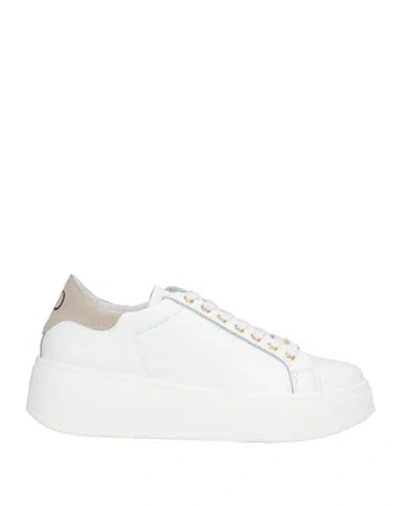 Twinset Woman Sneakers White Size 11 Leather