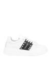 Twinset Woman Sneakers White Size 7 Leather In Multi