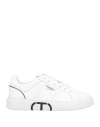 Twinset Woman Sneakers White Size 7 Leather In Animal Print