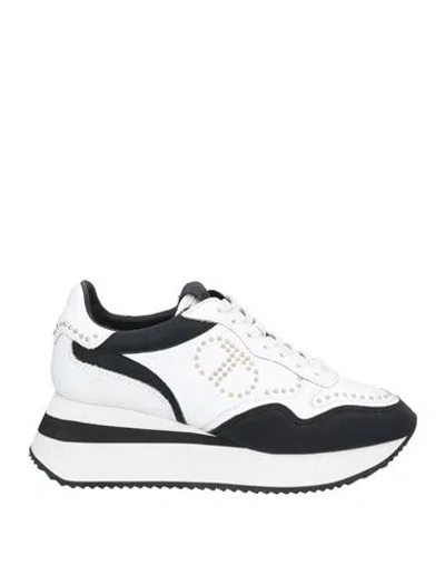Twinset Woman Sneakers White Size 11 Polyurethane, Cow Leather