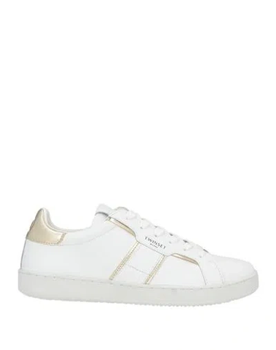 Twinset Woman Sneakers White Size 9 Leather