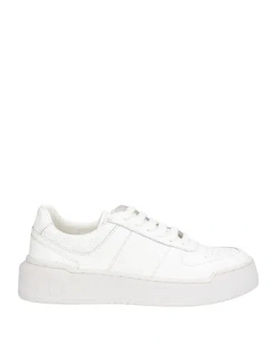 Twinset Woman Sneakers White Size 9 Leather