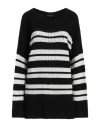 Twinset Woman Sweater Black Size L Polyamide, Cotton, Viscose, Polyester In Black