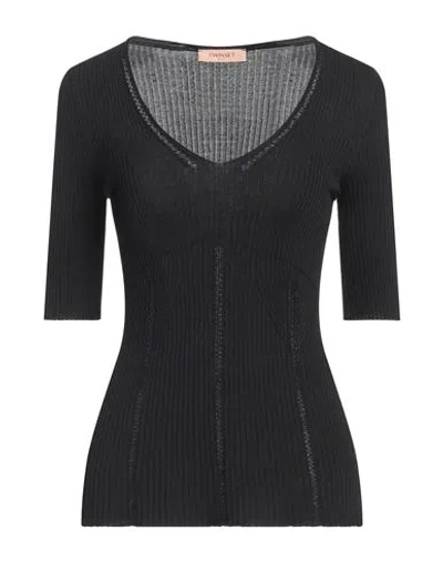 Twinset Woman Sweater Black Size L Viscose, Polyamide