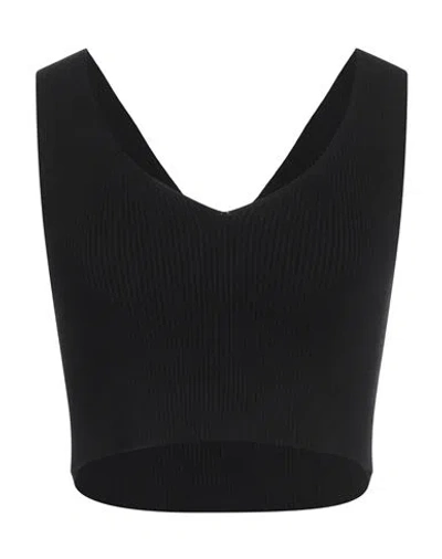 TWINSET TWINSET WOMAN TOP BLACK SIZE L VISCOSE, POLYESTER