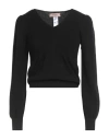 Twinset Woman Sweater Black Size L Viscose, Polyester In Black