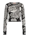 Twinset Woman Sweater Black Size L Viscose, Polyester In Black