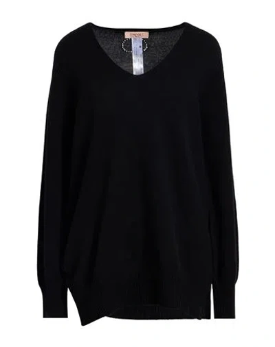 Twinset Woman Sweater Black Size M Cashmere