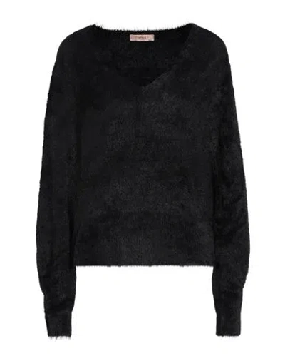 Twinset Woman Sweater Black Size M Polyamide