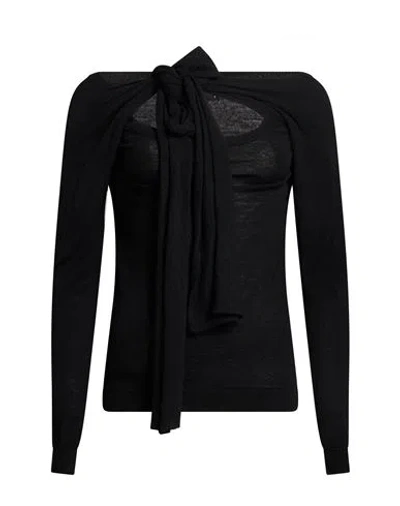 Twinset Woman Sweater Black Size M Viscose, Wool
